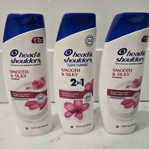 Smooth & Silky Shampoo and 2-in-1 Set - Blue, White, and Pink